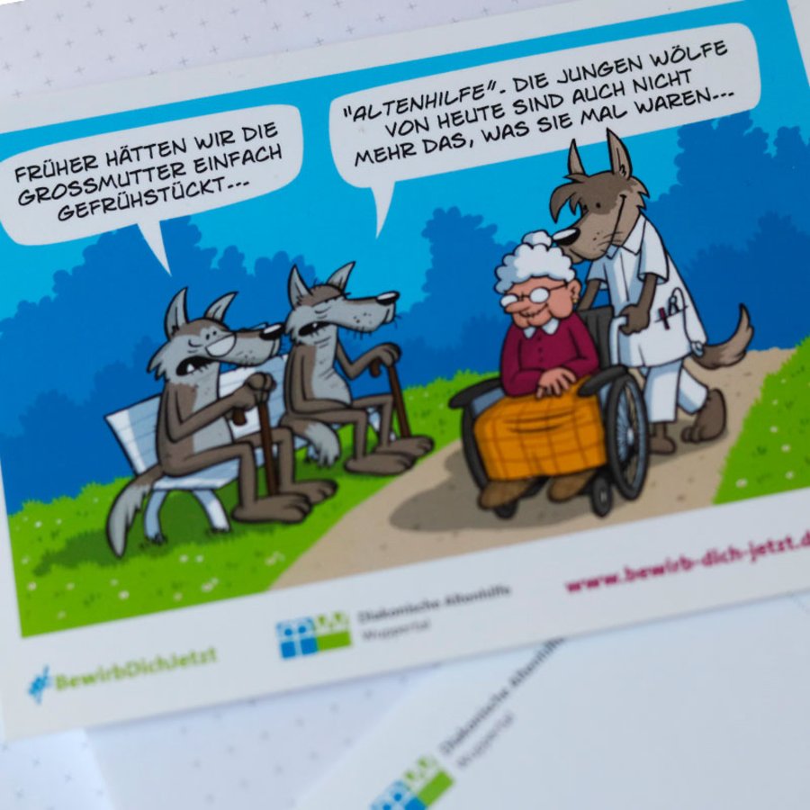 Ein Comic für das Recruiting der Diakonischen Altenhilfe Wuppertal